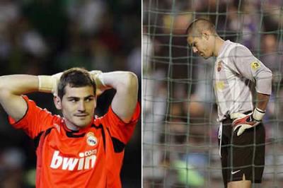 Iker Casillas and Victor Valdés